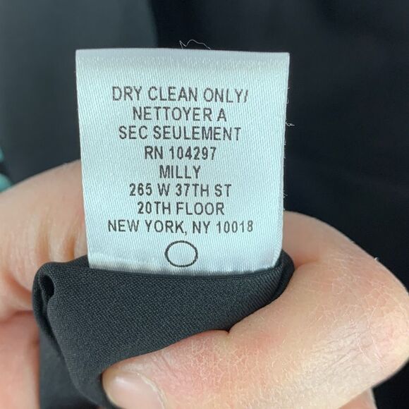 Milly NY Delaney Galaxy Print 3/4 Sleeve Silk Dress V-Back‎ Exposed Zip Sz 2 - Picture 12 of 12